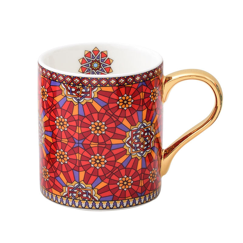 Taza Cerámica Dorada Estilo Marroquí
