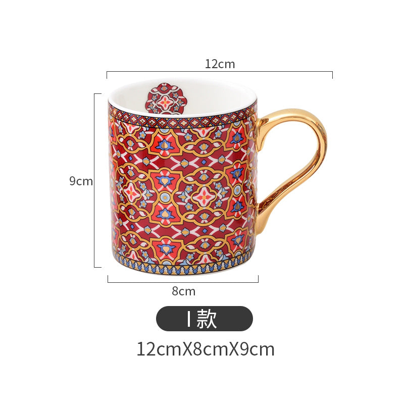 Taza Cerámica Dorada Estilo Marroquí
