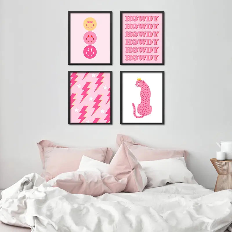 Set 4 Láminas Aesthetic Rosa 🩷