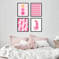 Set 4 Láminas Aesthetic Rosa 🩷