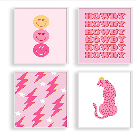 Set 4 Láminas Aesthetic Rosa 🩷