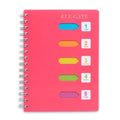 120-Sheet A5 Notebook with Leather Cover Spiral Thermal Binding Colored Dividers Offset Paper Cover Material for Diaries