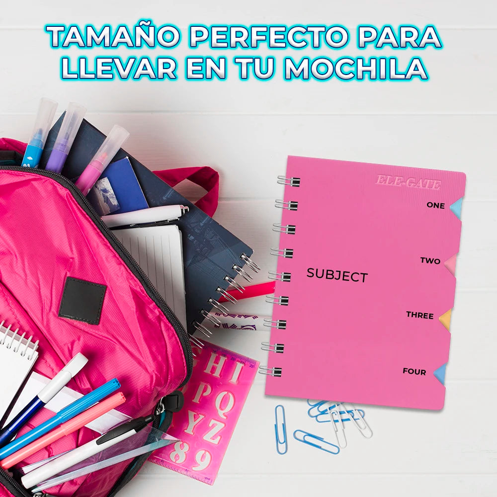 Cuaderno Espiral con Separadores