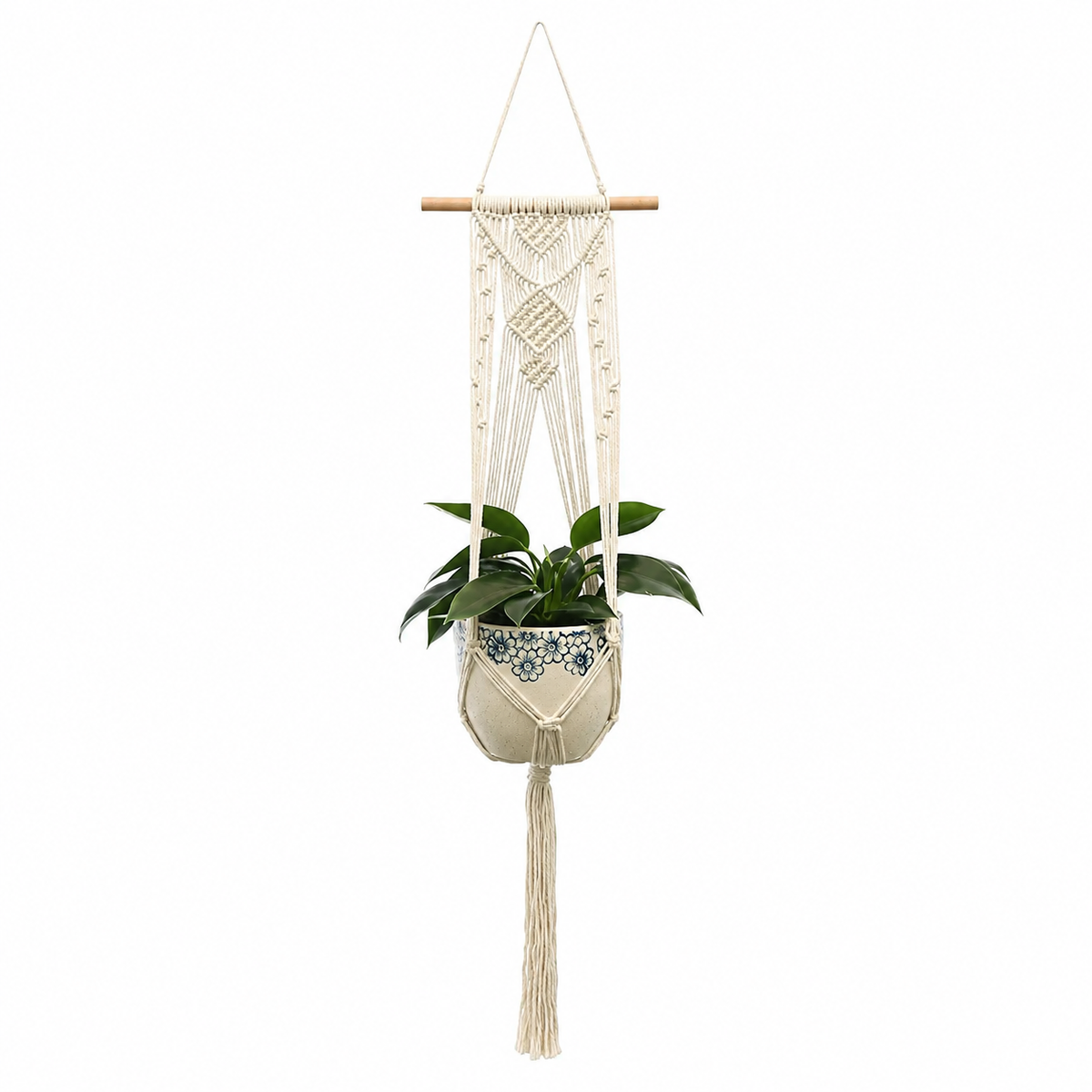 Colgador de plantas de macramé Modelo 2 de 105 cm