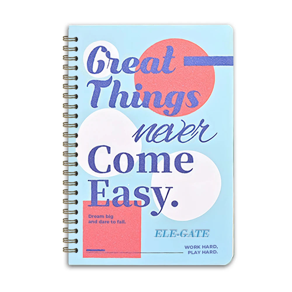 ELEGATE A5 Lined Imitation Leather Hardcover Planner Notebook Thermal Binding 60 Sheets Organizer Gift Digital Printing Model
