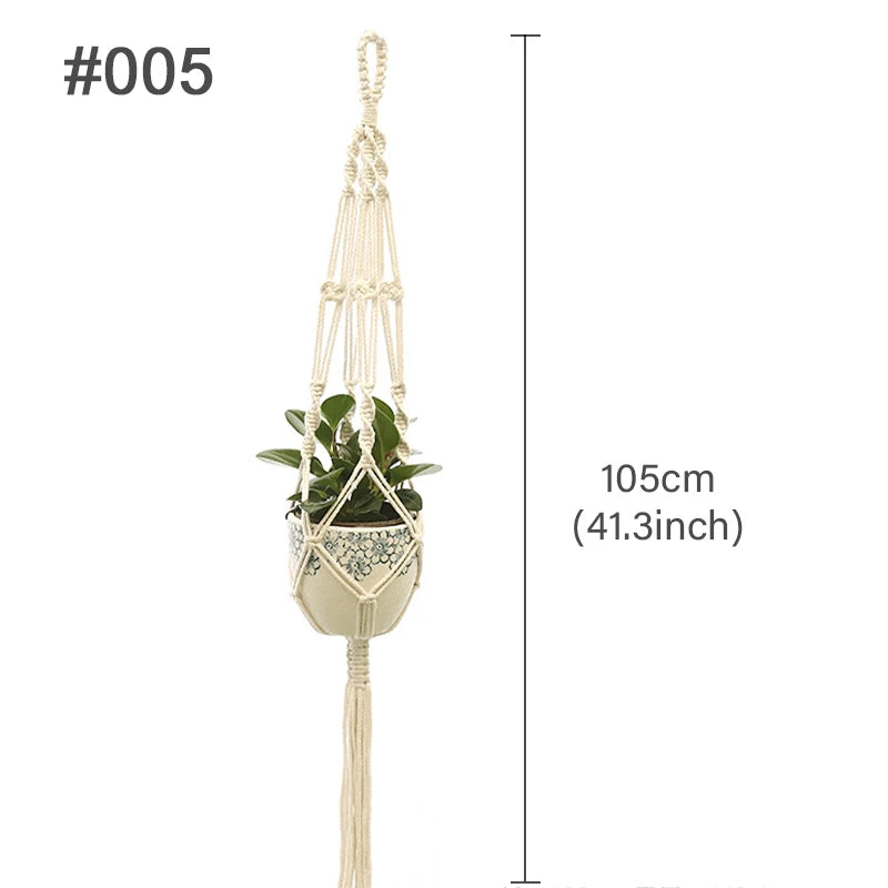 Colgador de plantas de macramé hecho a mano