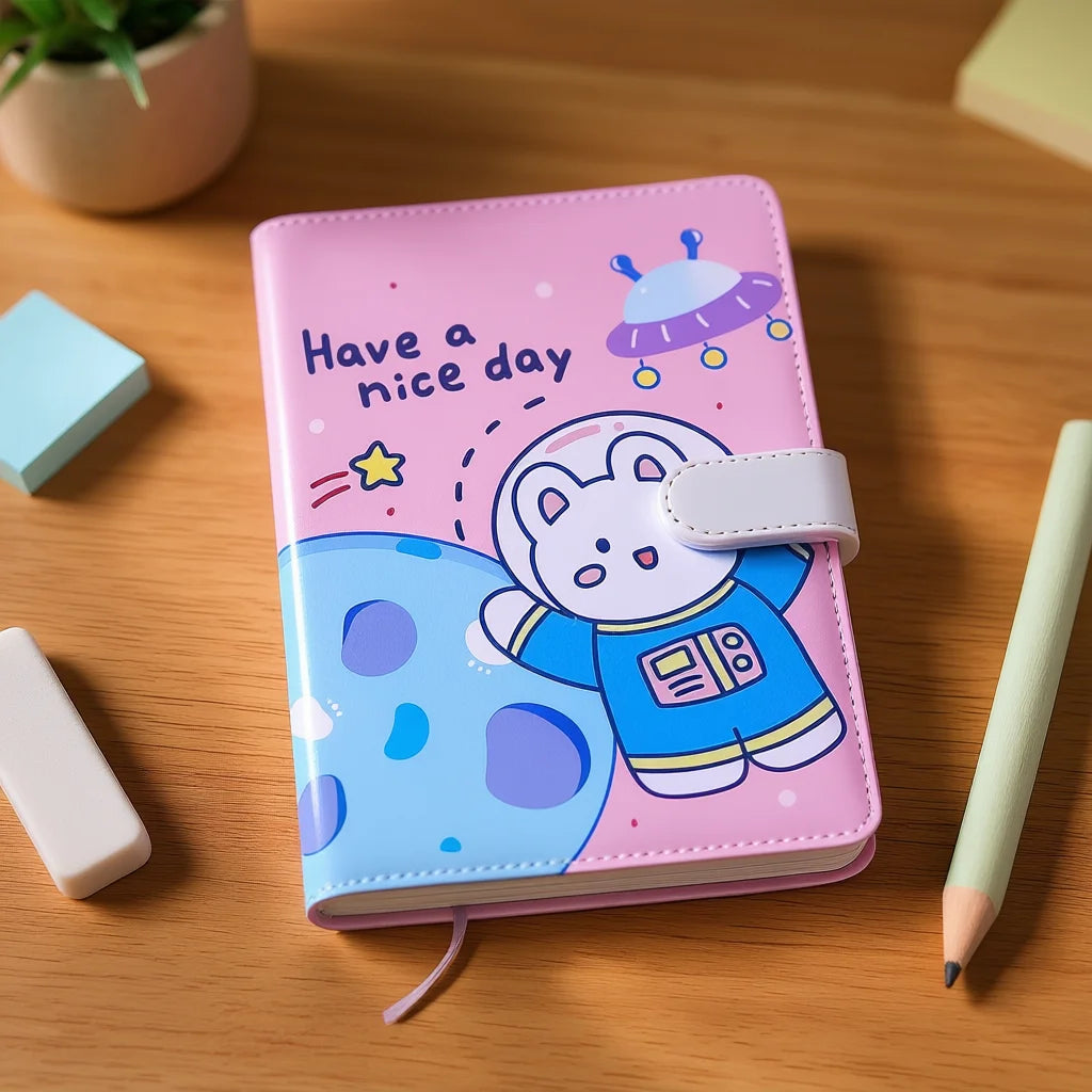 Cuaderno Kawaii con Cierre Magnético
