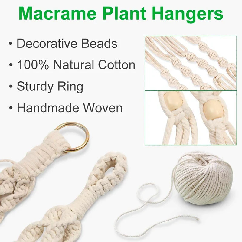 Colgador de plantas de macramé hecho a mano