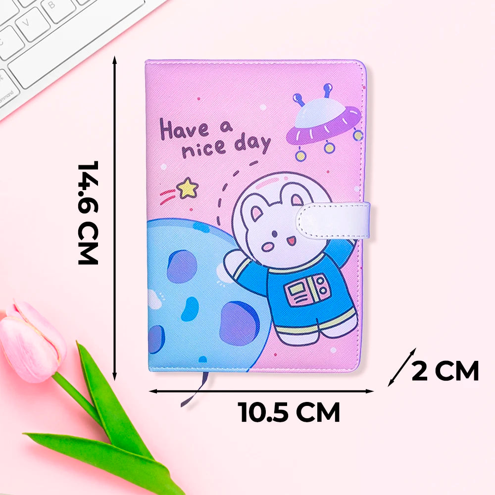 Cuaderno Kawaii con Cierre Magnético