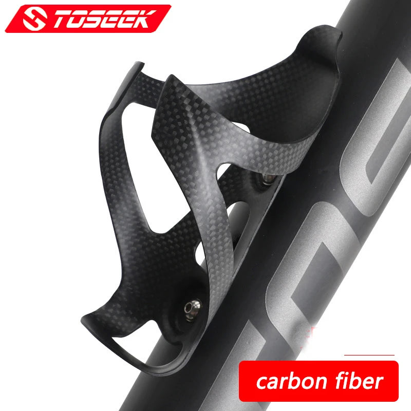 TOSEEK 3K Full Carbon Fiber Bicycle Water Bottle Cage Ultralight MTB Bike Road Bicycle Bottle Cage Matte/Glossy Cycle Equipment