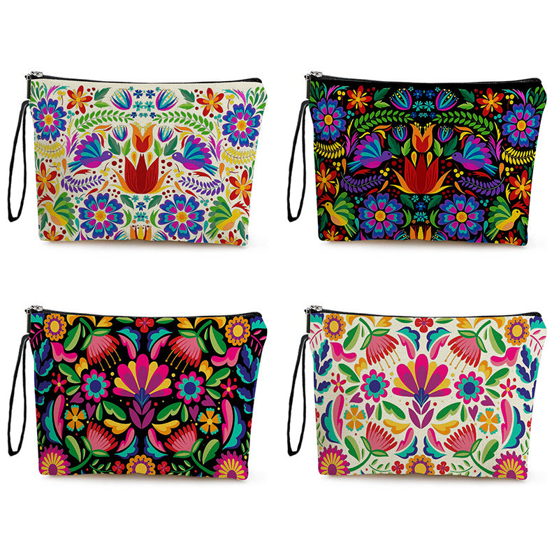 New Mexican Cosmetic Bag Women's Lipstick Cosmetic Bag Outdoor Multifunctional Portable Storage Bag Student Stationery Bag