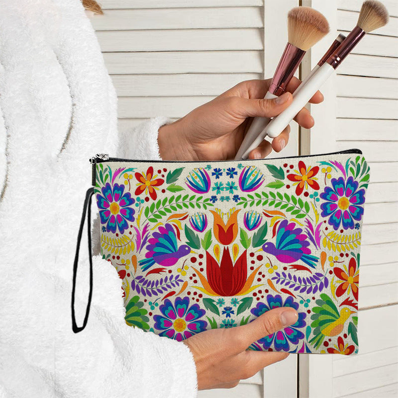 New Mexican Cosmetic Bag Women's Lipstick Cosmetic Bag Outdoor Multifunctional Portable Storage Bag Student Stationery Bag