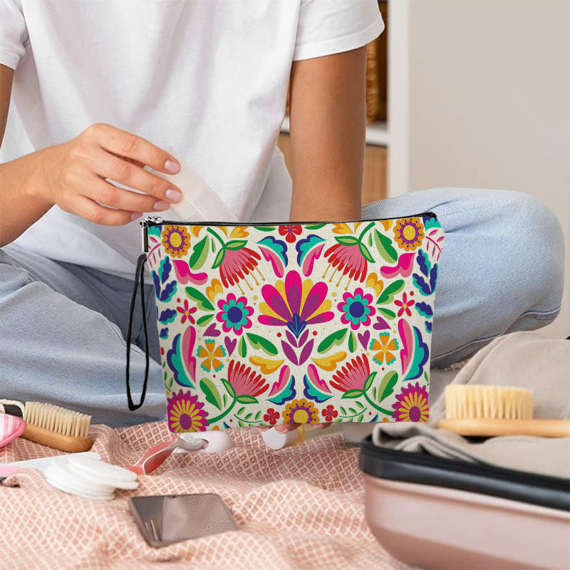 New Mexican Cosmetic Bag Women's Lipstick Cosmetic Bag Outdoor Multifunctional Portable Storage Bag Student Stationery Bag