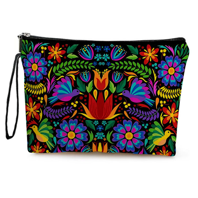 New Mexican Cosmetic Bag Women's Lipstick Cosmetic Bag Outdoor Multifunctional Portable Storage Bag Student Stationery Bag