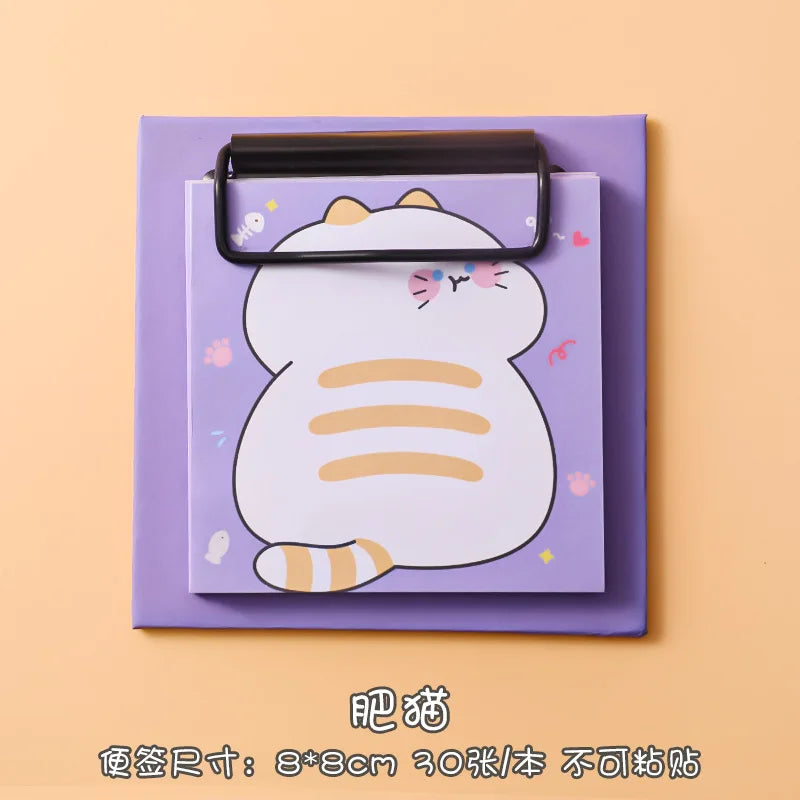 Bloc de Notas Adhesivas Kawaii con Clip