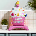 35inch Birthday Cake Candle Cake Shaped Happy Birthday Party Balloon Foil Balloons Photo Props Scene Decoration