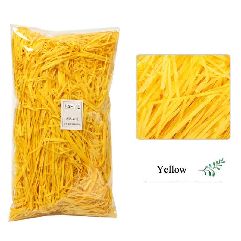 DIY Colorful Shredded Crinkle Paper Raffia Candy Boxes Wedding Marriage Home Decoration Party Gift Packaging Filling Material
