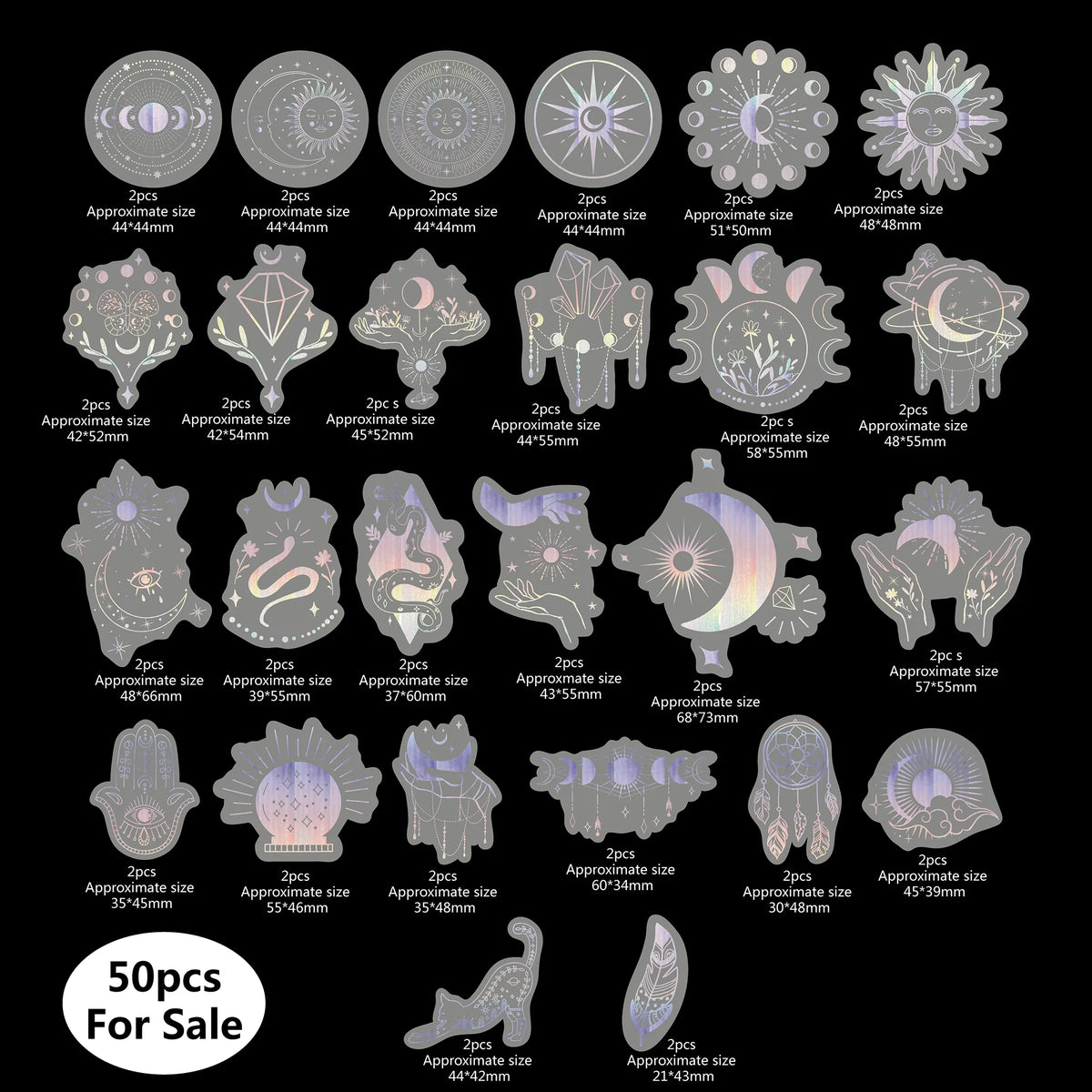 Stickers Holográficos Místicos |  Dale un toque mágico a tus espacios y accesorios.✨