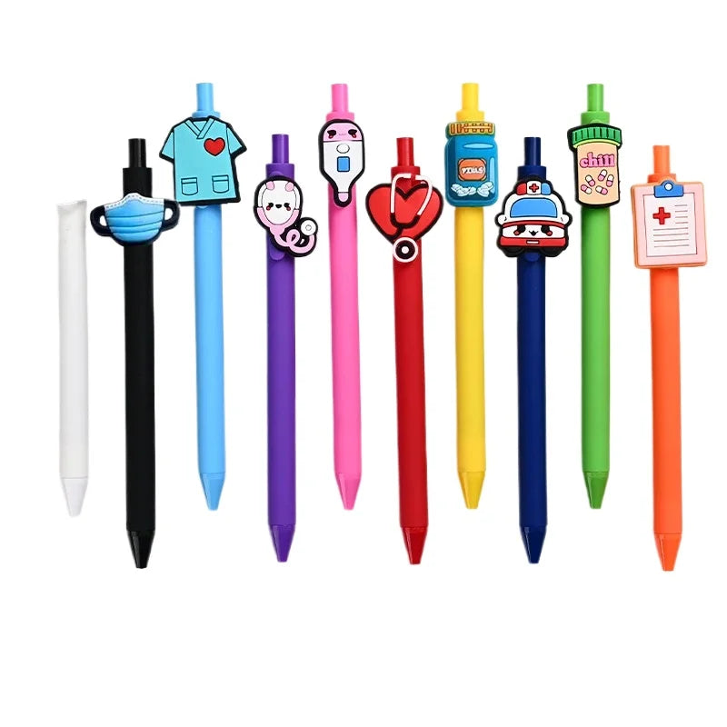Lápices Gel Kawaii Diseño Enfermera 0.5mm - Papelería Cute | Cozy Moments