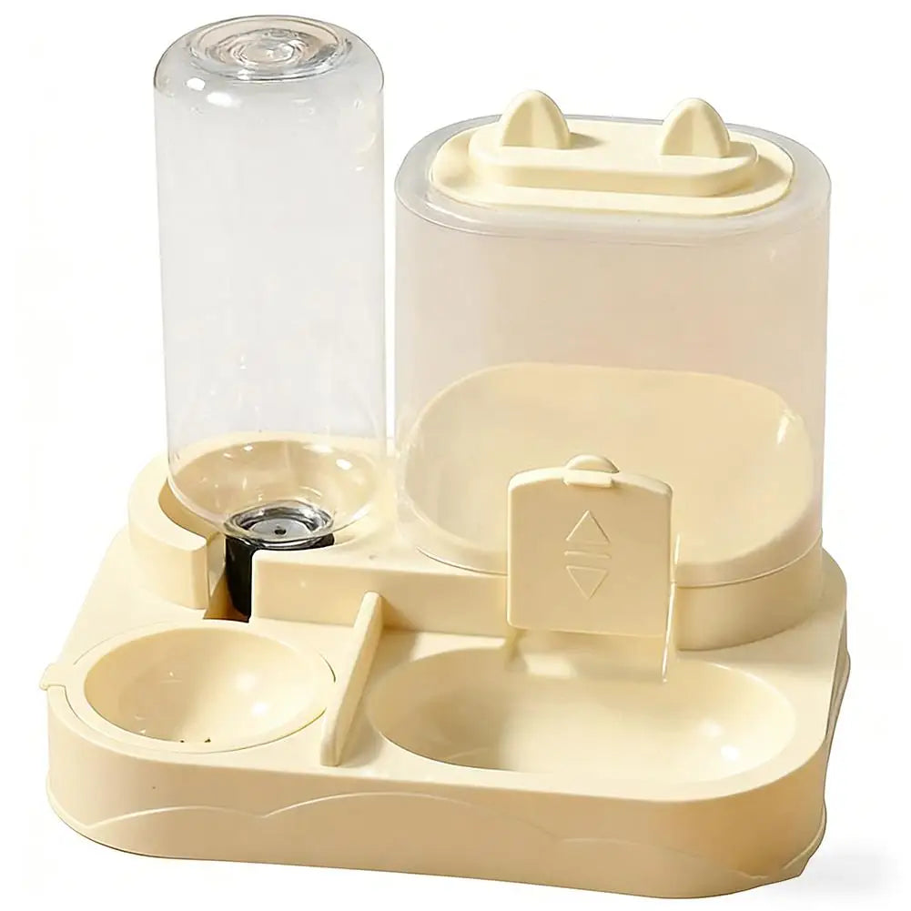 Comedero Doble con Dispensador de Agua