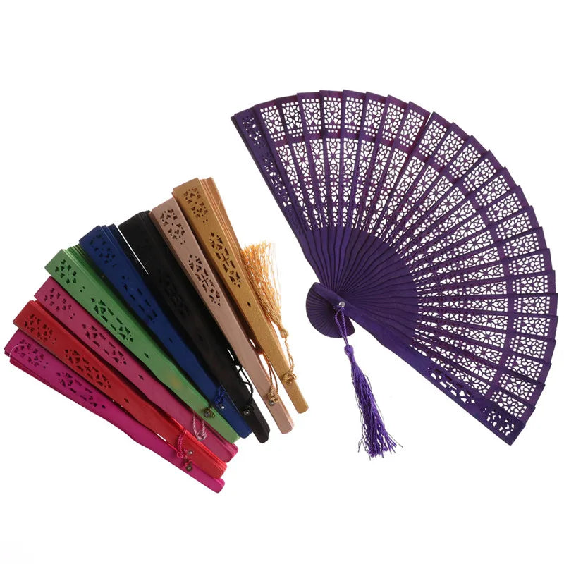Abanico de Bambu Tallado