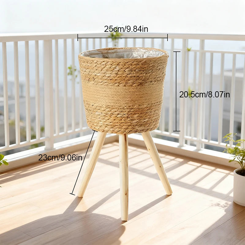 Porta Plantas Rattan — Textura natural para tu espacio