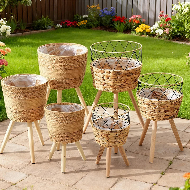 Porta Plantas Rattan — Textura natural para tu espacio