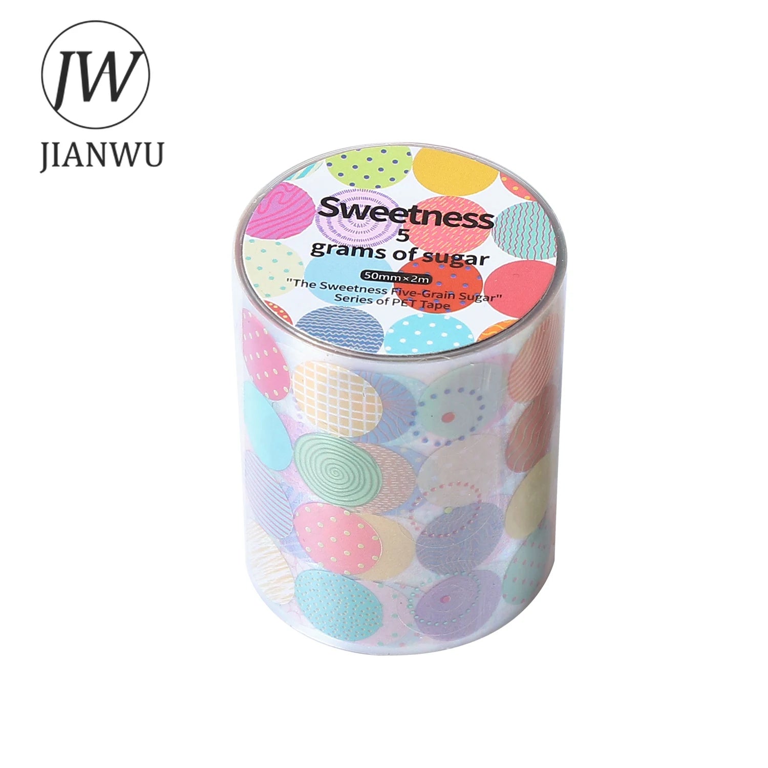 JIANWU The Sweetness Five-grain Sugar Series Colorful Dot Landscape Material Collage PET Tape Creative DIY Journal Stationery