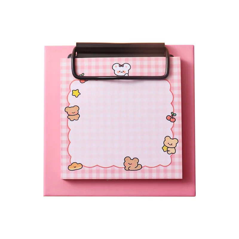 Bloc de Notas Adhesivas Kawaii con Clip