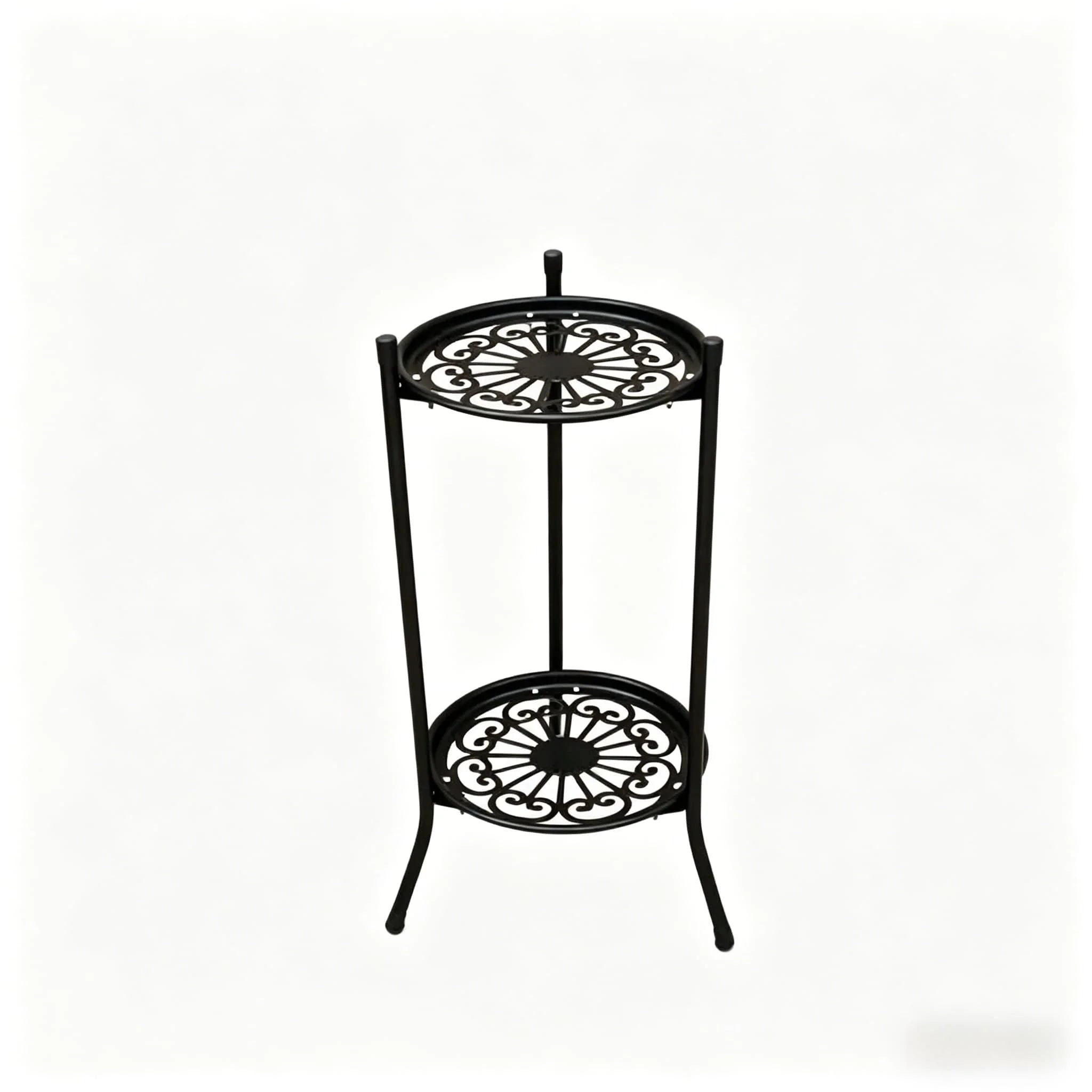 1 Pack, 2-Tiered Tall Plant Stand Metal Plant ShelfSupports Rack For Indoor Outdoor Home Decoration