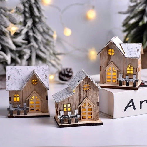 Casita Navideña con Luces LED - Decoración DIY