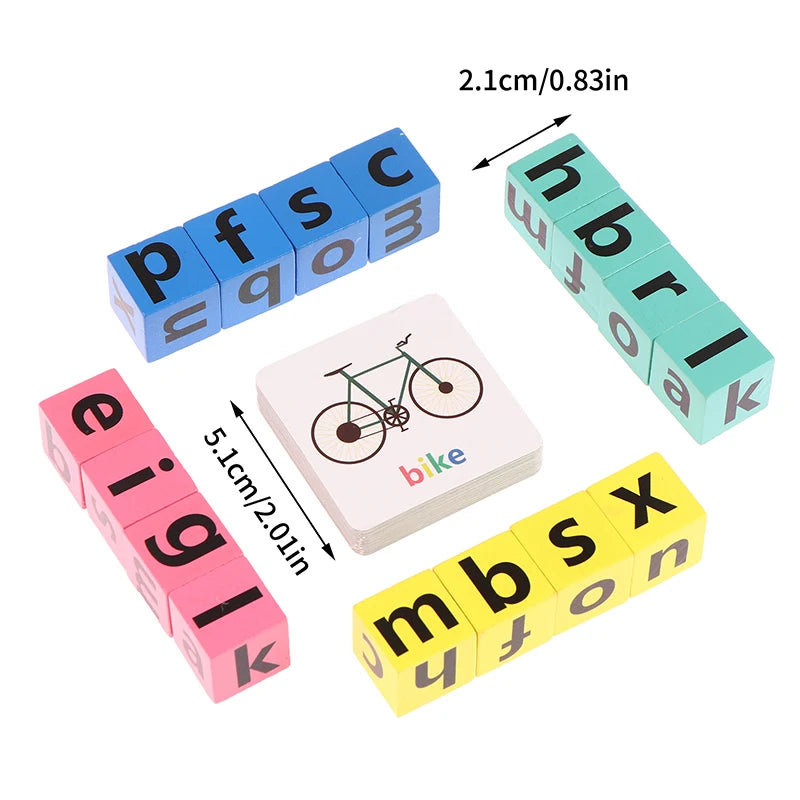 Montessori Kids Learning English Words Cards