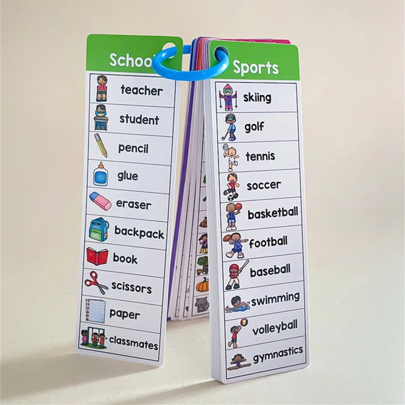 Montessori Kids Learning English Words Cards