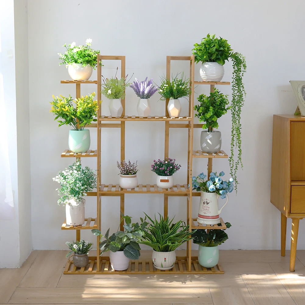 Estante de Bambú para Plantas — Tu jardín interior en varios niveles