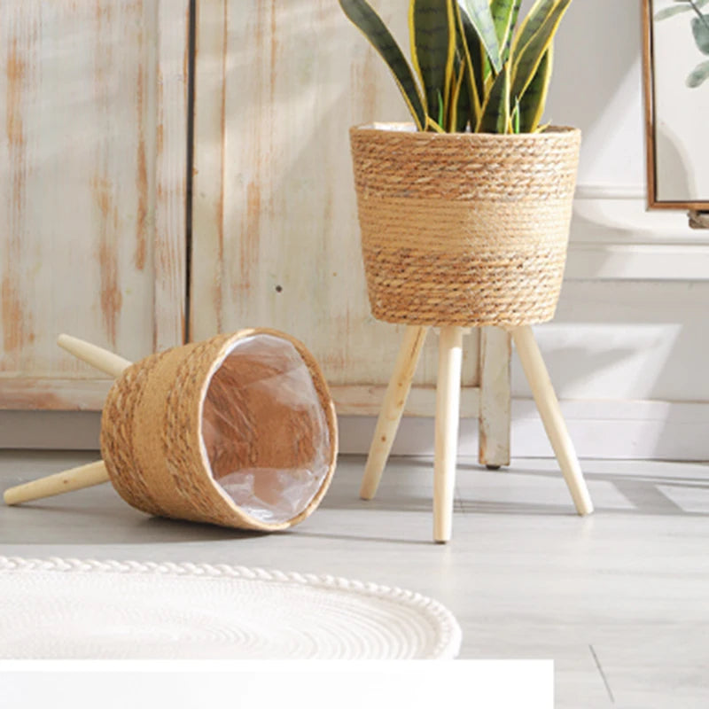 Porta Plantas Rattan — Textura natural para tu espacio