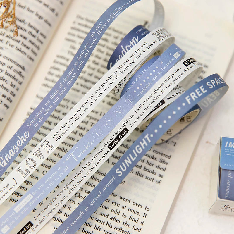 Yoofun 5 rolls Daily Life Washi Masking Tape Crafts Tape for Planner Diy Journal Decoration Gift Wrapping Scrapbooking Planner