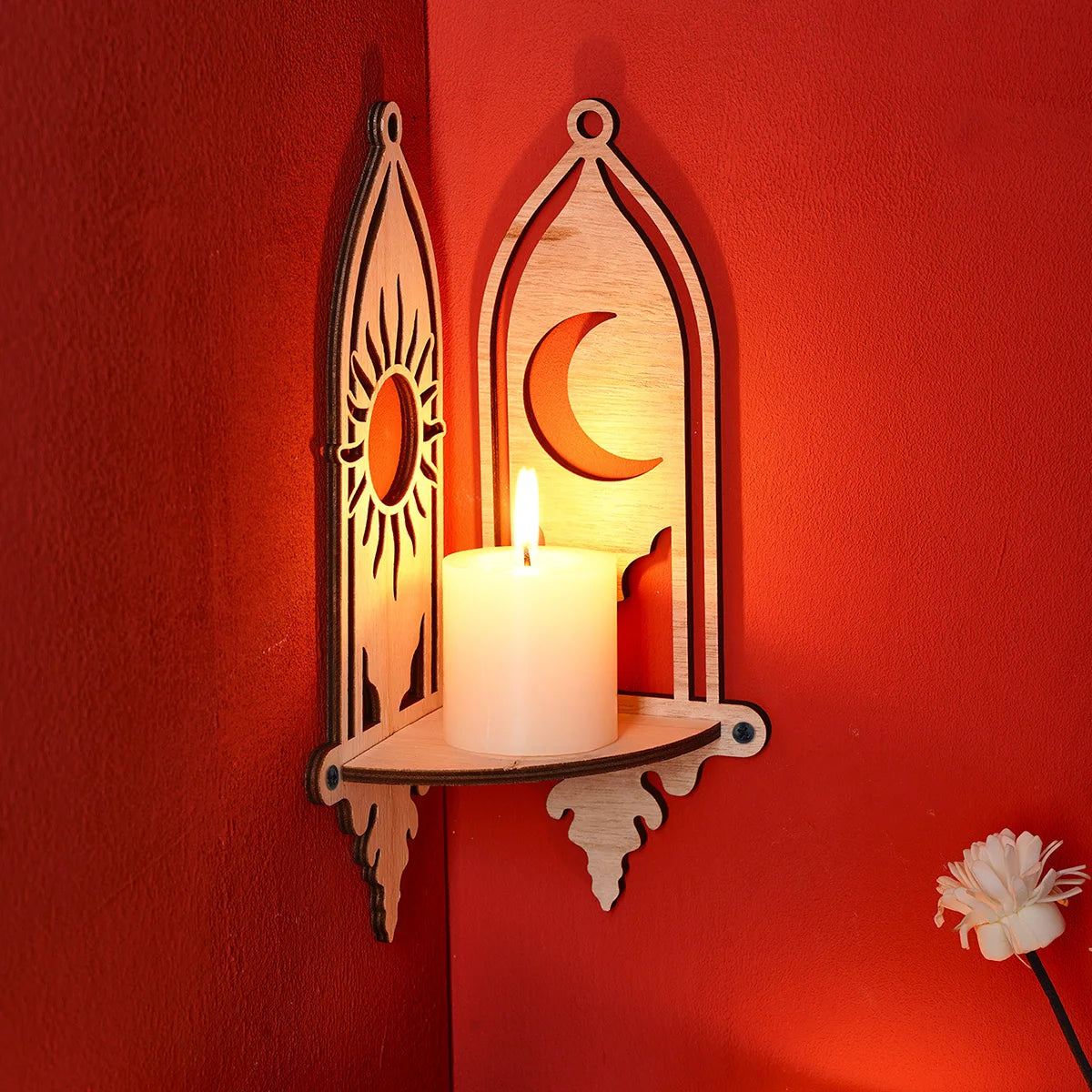Repisa Sol & Luna de madera | Un espacio para tu magia ☀️🌙