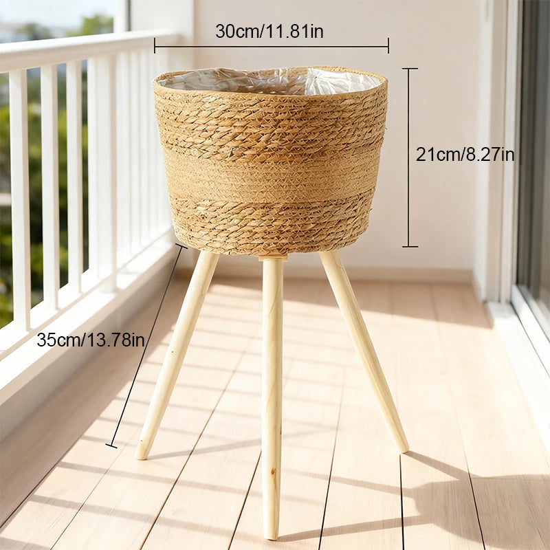 Porta Plantas Rattan — Textura natural para tu espacio