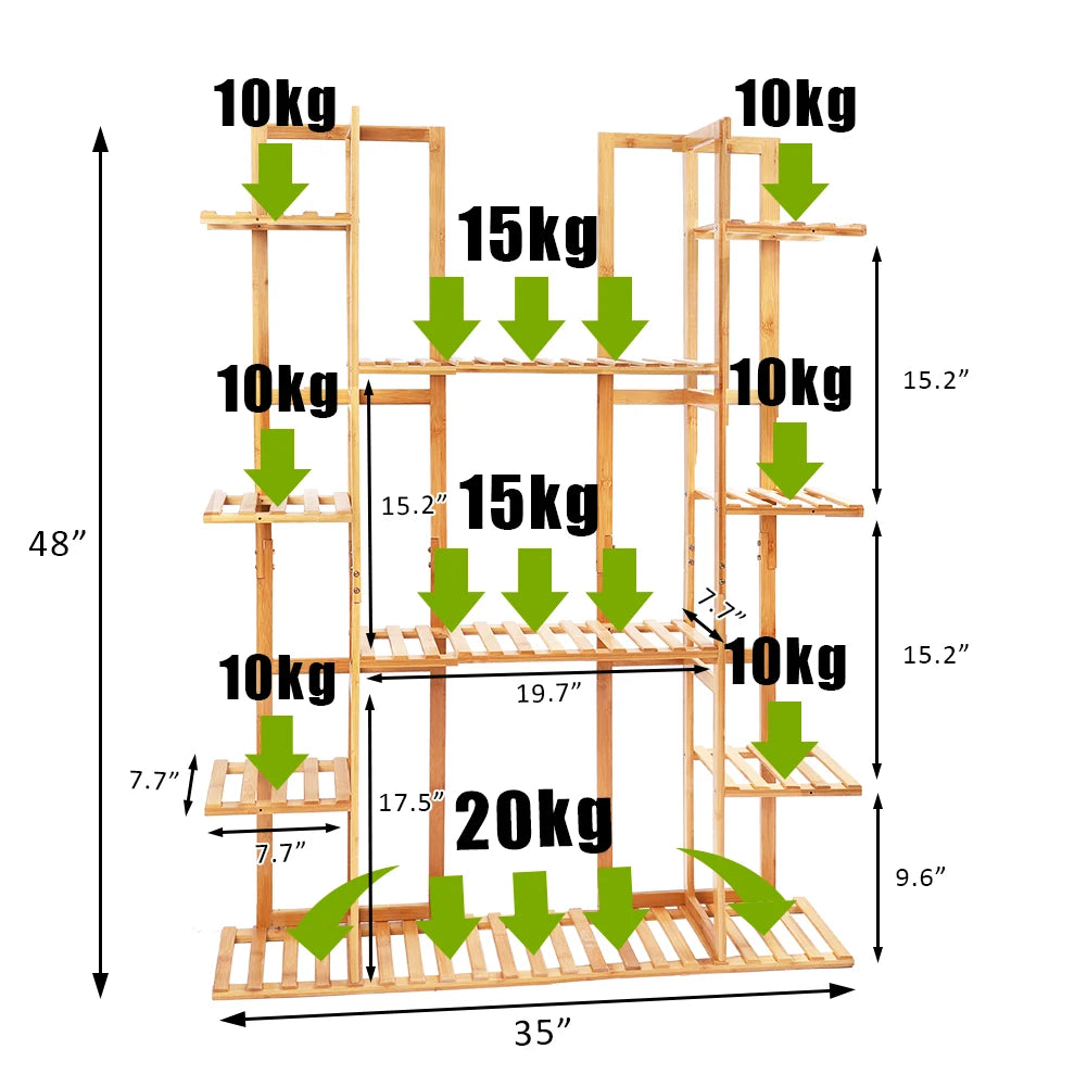 Estante de Bambú para Plantas — Tu jardín interior en varios niveles