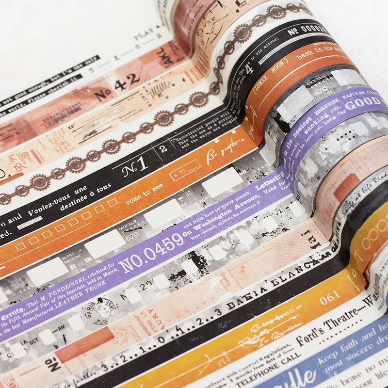 Yoofun 5 rolls Daily Life Washi Masking Tape Crafts Tape for Planner Diy Journal Decoration Gift Wrapping Scrapbooking Planner