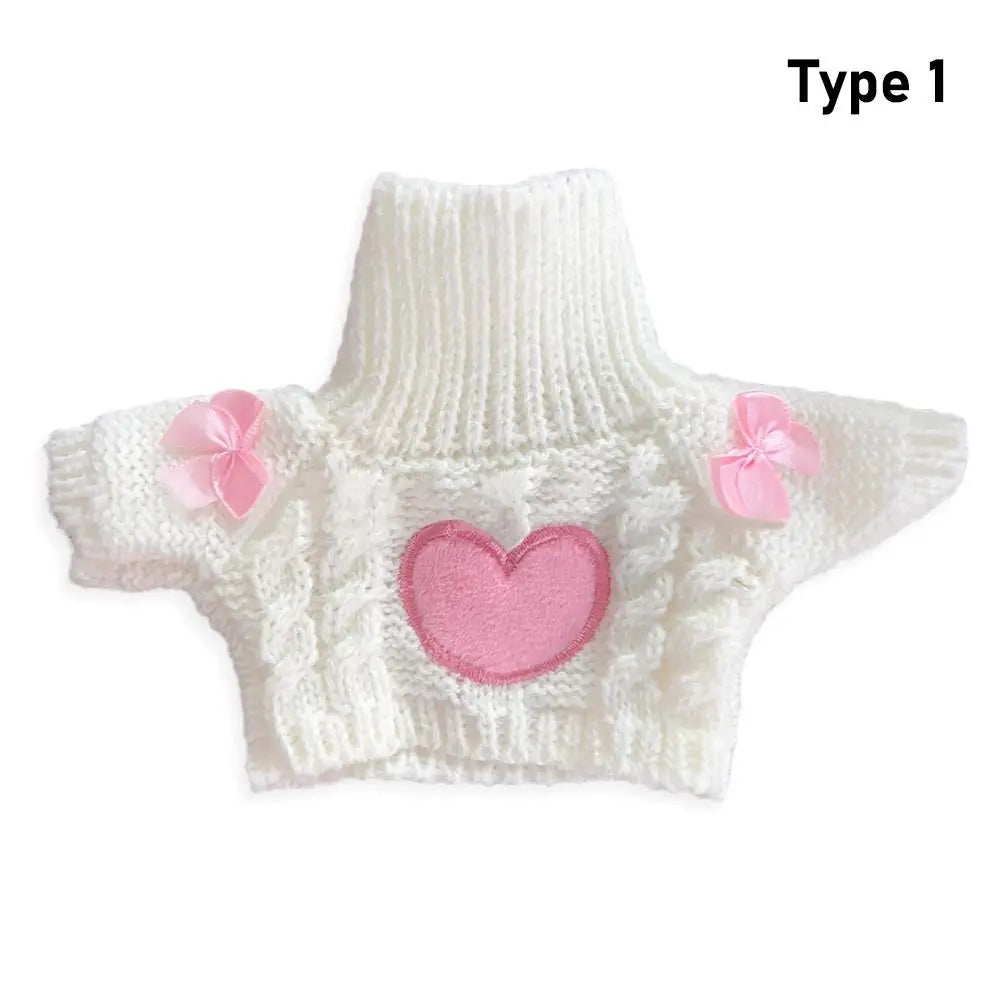 Doll Knitted Sweater for 20cm Plush Dolls Clothes Doll's Clothing Accessories Knitted Clothing Kids Toy Gifts Doll Supplies