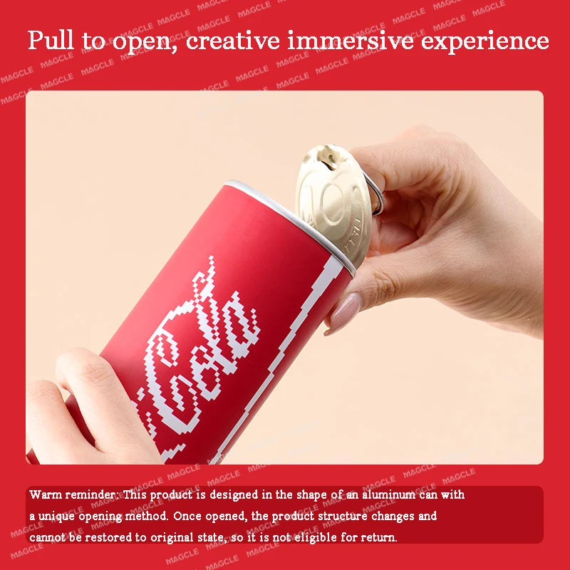 Lápices Gel Coca-Cola 4pc con Estuche Lata - Papelería Kawaii | Cozy Moments