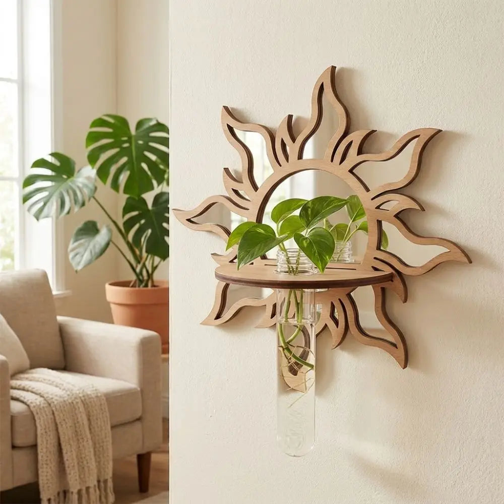 Repisa Floral de Madera | Un rincón que florece 🌿