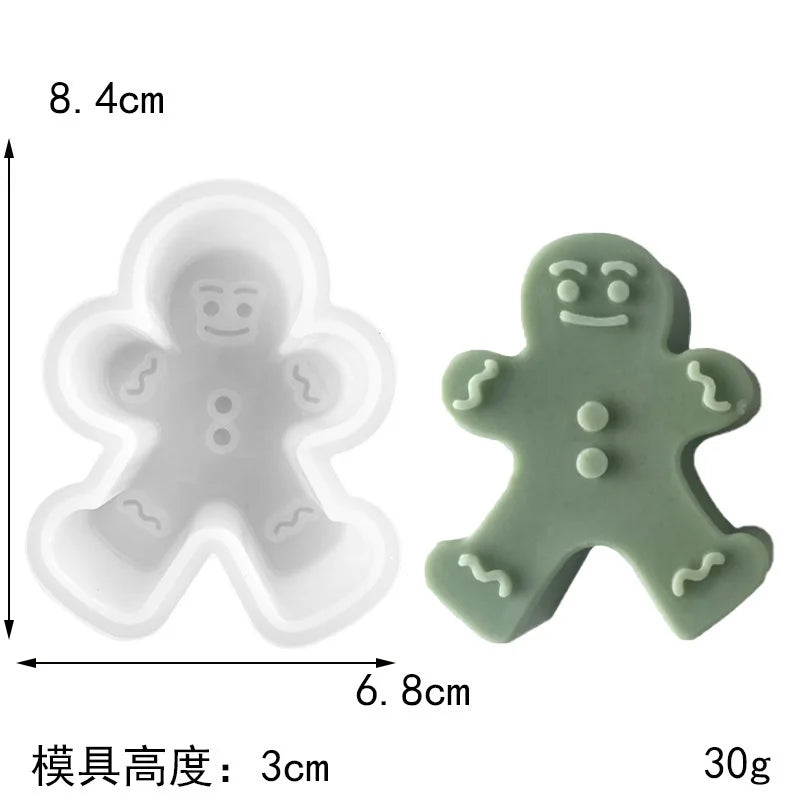 Christmas Snowflake Candle Silicone Mold Handmade Soap Aromatherapy Gypsum Resin Ice Mould Candle Making Kit Home Decor Gifts