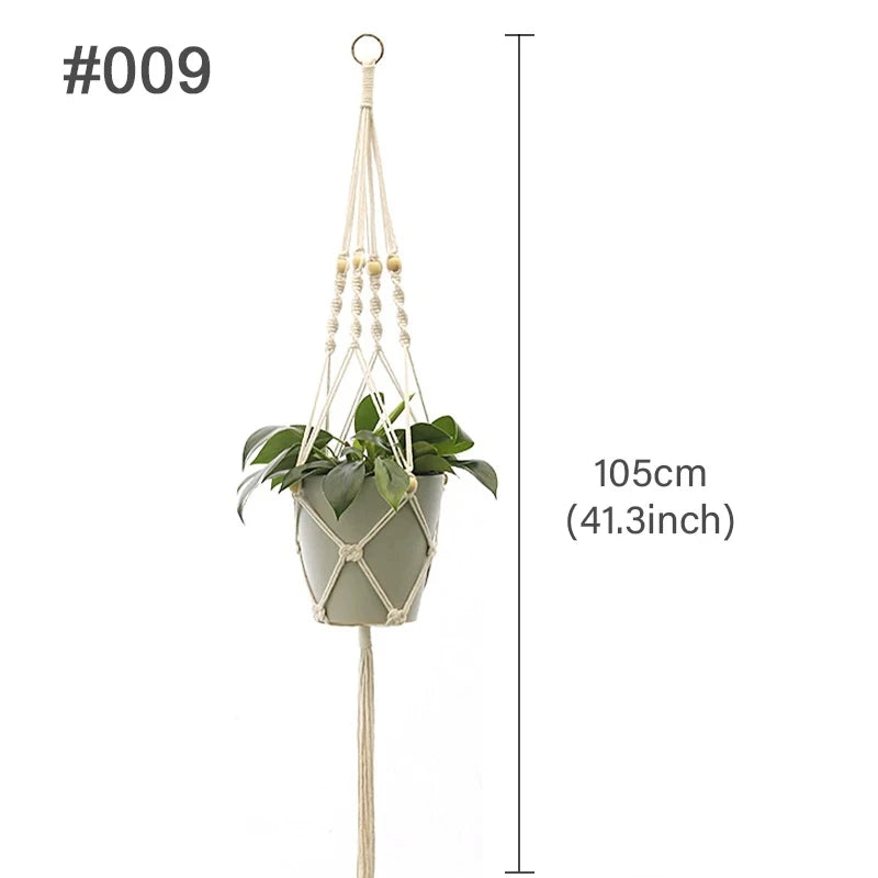 Colgador de plantas de macramé hecho a mano