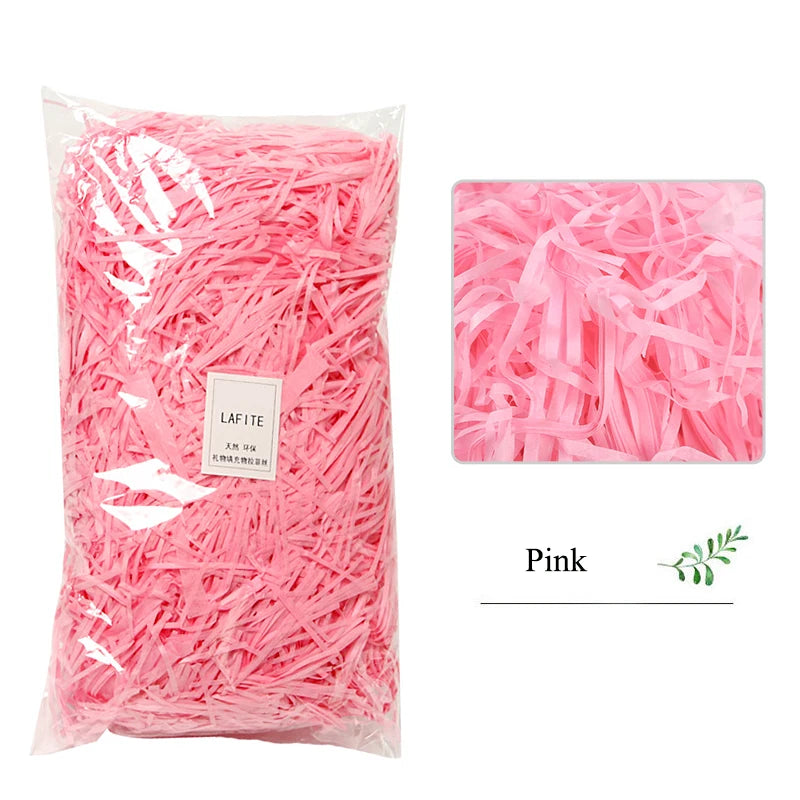 DIY Colorful Shredded Crinkle Paper Raffia Candy Boxes Wedding Marriage Home Decoration Party Gift Packaging Filling Material