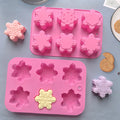 Christmas Snowflake Candle Silicone Mold Handmade Soap Aromatherapy Gypsum Resin Ice Mould Candle Making Kit Home Decor Gifts