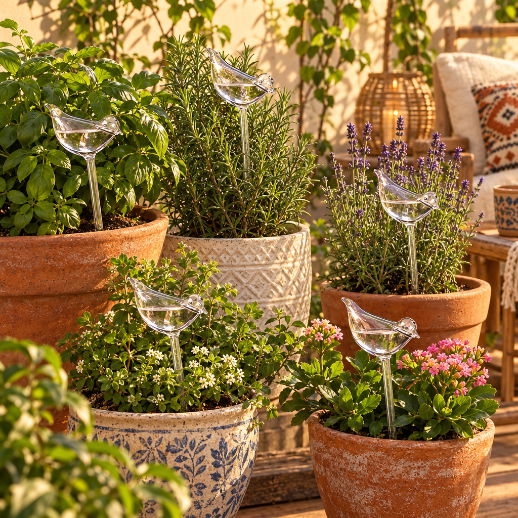 Set 5 Pájaros Regadores Automáticos | Cuida tus plantas con ternura