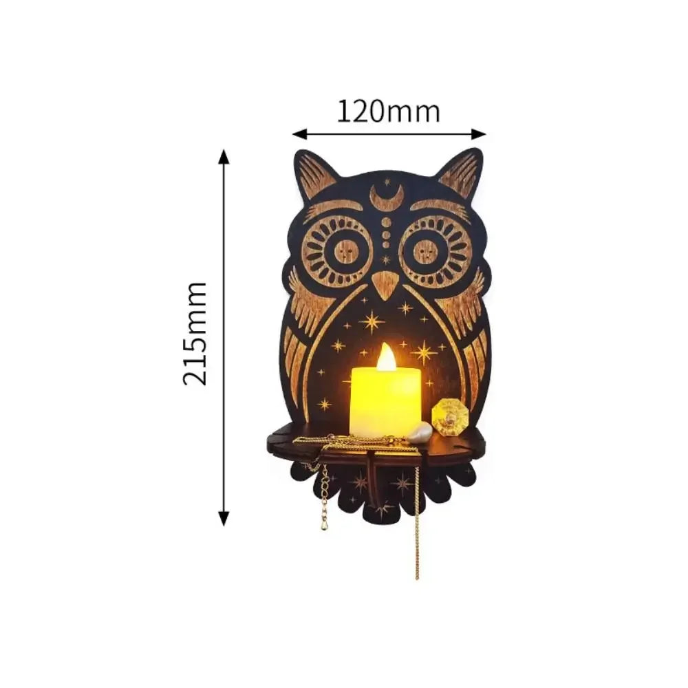Wall Shelf Stone Wall Shelf Hand Wooden Display Stand Hanging Candle Holder Wall Decor Shelves  home decoration shelf decor