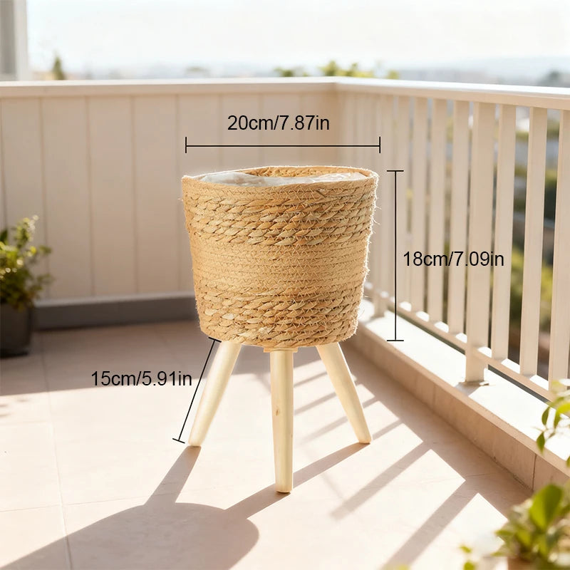 Porta Plantas Rattan — Textura natural para tu espacio